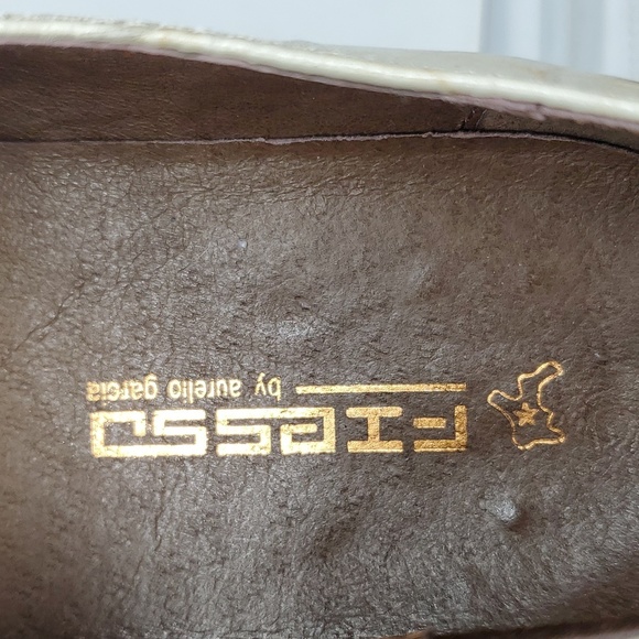 Fiesso Bone Leopard Hair Genuine Leather Loafer Shoes Pointed Toe F18027  Size 8 - Picture 10 of 11